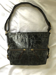 Nino Bossi Italian Black Leather Shoulder Bag