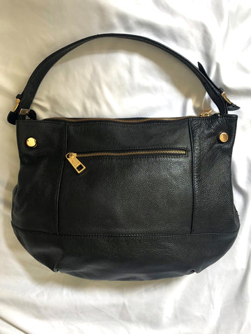 Tiffany & Fred Black Leather Shoulder Bag