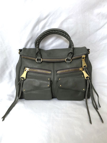 Aimee Kestenberg Soho Satchel Gray Leather Bag