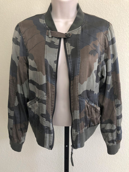 Marrakech Anthropologie SMALL Satin Camo Jacket