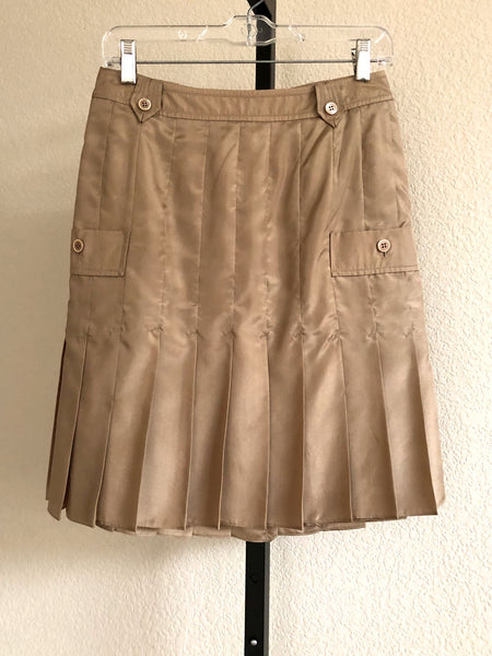 Yves Saint Laurent Authentic Size 4 Gold Silk Skirt