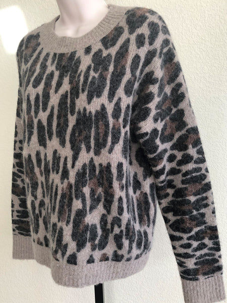 Rails SMALL Lana Wool Alpaca Leopard Sweater
