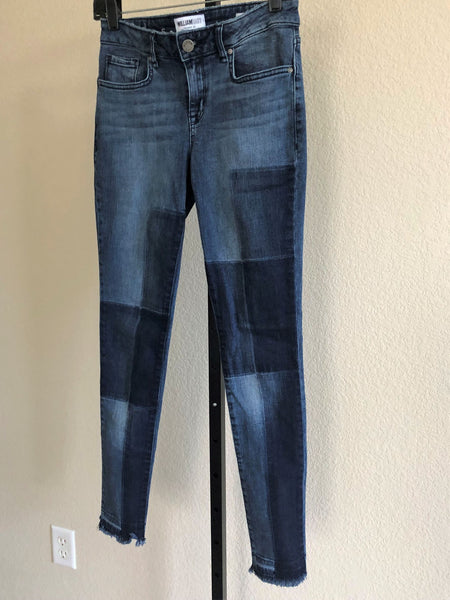 William Rast Size 0 Perfect Skinny Patchwork Jeans