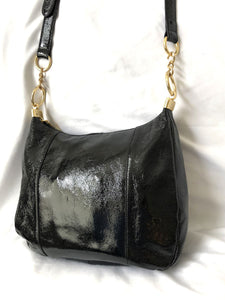 Hobo International Black Patent Leather Cross Body Bag