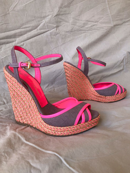 Jean-Michel Cazabat Size 5.5 - 6 Fatima Wedge Sandals