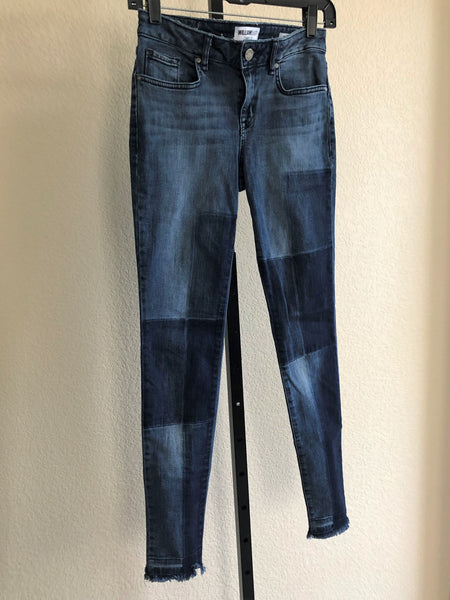 William Rast Size 0 Perfect Skinny Patchwork Jeans