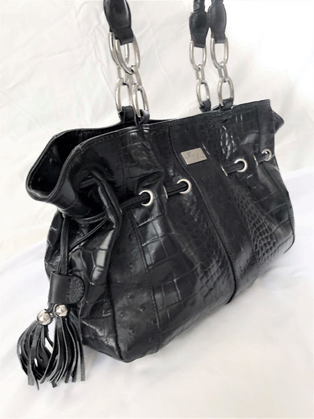 Isabella Adams Black Leather Bag