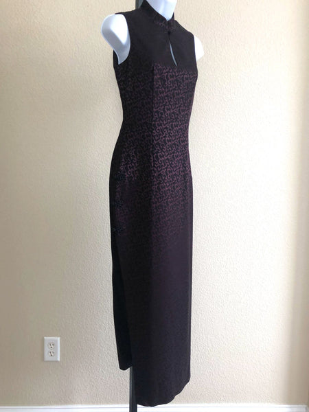 bebe Size SX Petite Burgundy Asian Maxi Dress - CLEARANCE