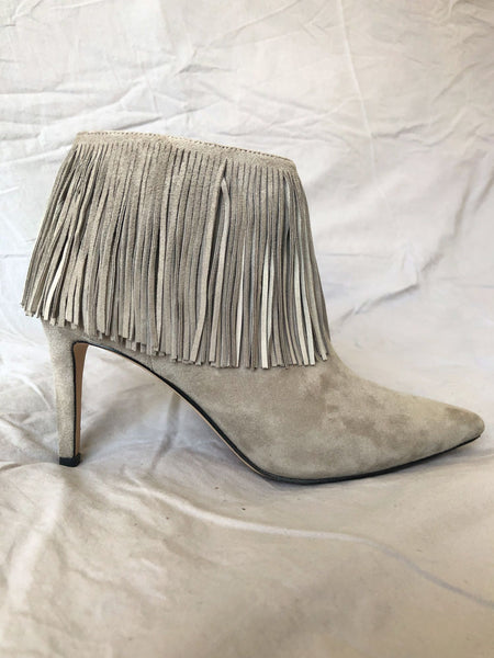 Sam Edelman Size 6 Kandice Gray Fringe Bootie