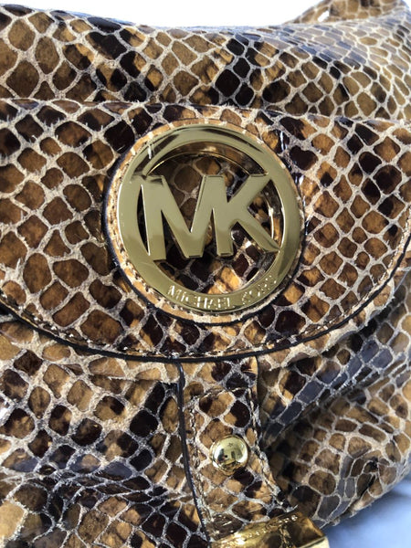 Michael Kors Tan Snakeskin Bag