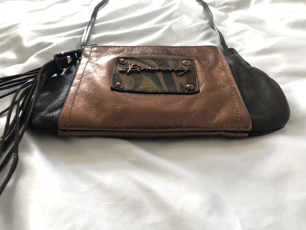 B Makowsky Brown Leather Cross Body