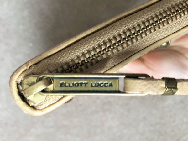 Elliott Lucca Beige Studded Wallet