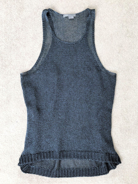 VINCE MEDIUM Navy Mesh Tank Top