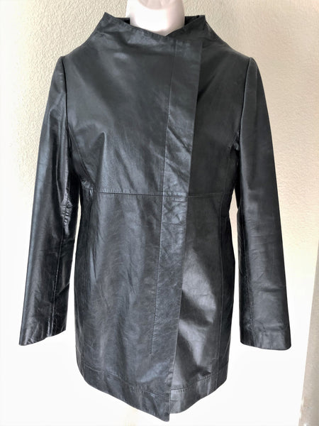 Demoo Parkchoonmoo MEDIUM Black Leather Coat - RARE - RETAILED AT $1,300