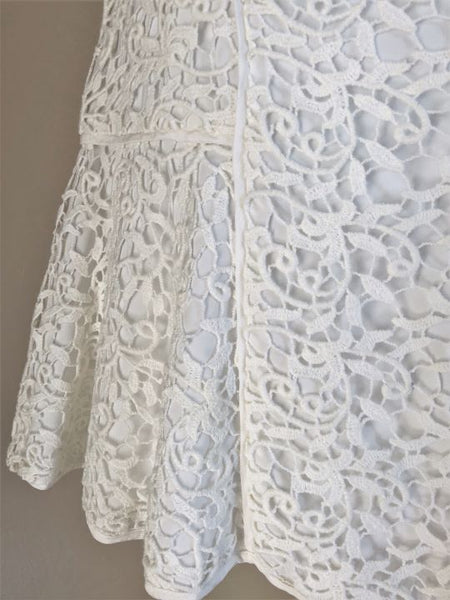 Rebecca Taylor Size 0 White Lace Skirt