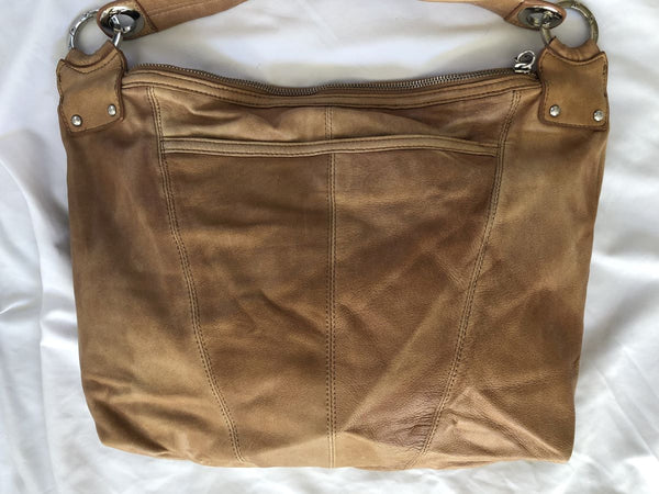 Junior Drake Tan Leather Messenger Bag