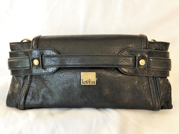 Kooba Black Leather Clutch Bag