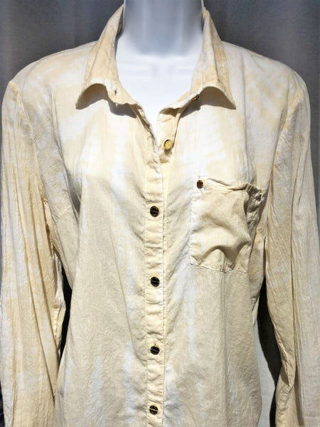 Michael Kors Size XL Cream Tie Dye Shirt