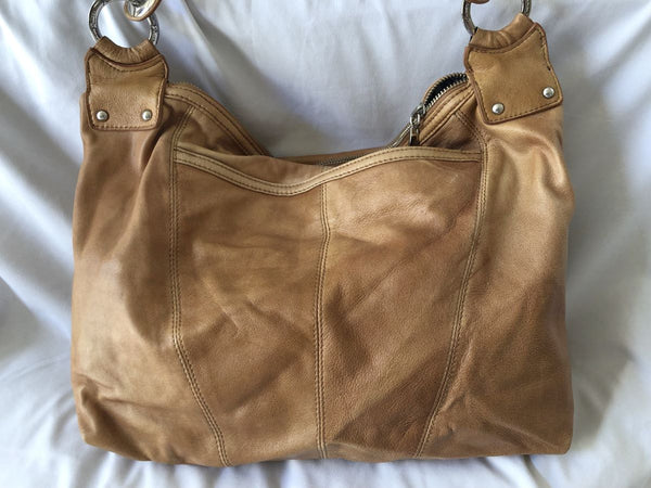 Junior Drake Tan Leather Messenger Bag