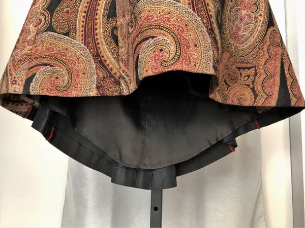 ETRO Authentic SMALL Black and Red Paisley Skirt