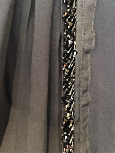 PRADA Authentic Size XS Black Chiffon Beaded Skirt