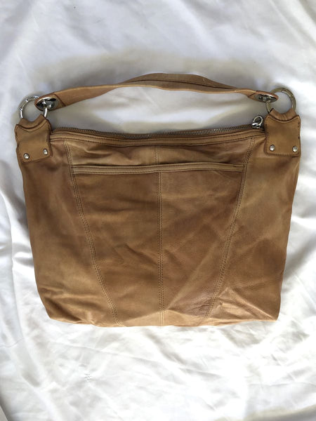 Junior Drake Tan Leather Messenger Bag