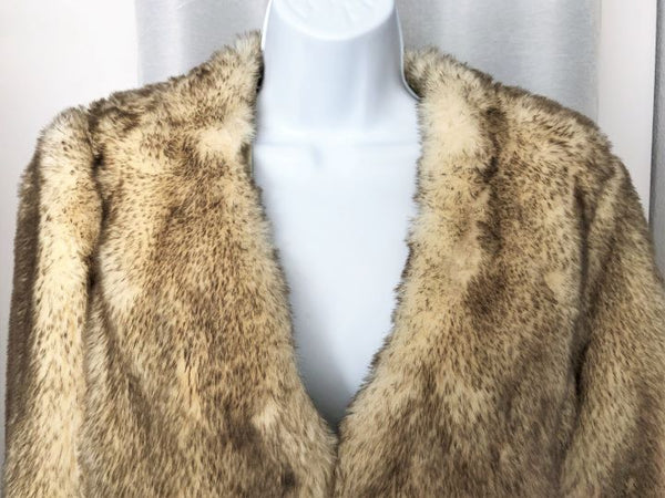 Idra Anthropologie Size 12 Faux Fur Coat