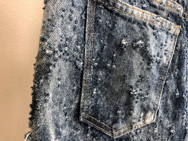 Carmar Size 2 Darwin Distressed Denim Skirt - NEW - CLEARANCE