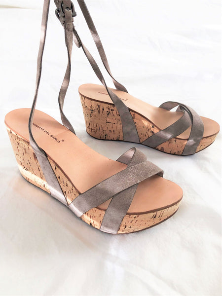 Roberto Del Carlo Size 5.5 - 6 Taupe Suede Sandals