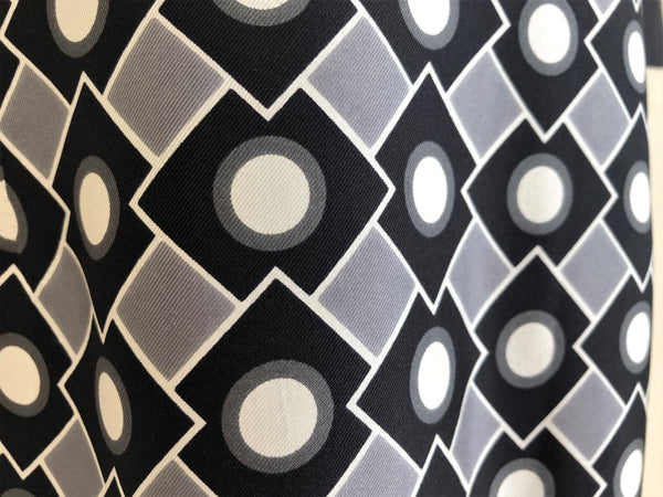 Milly Size 2 Black and White Silk Geometric Dress