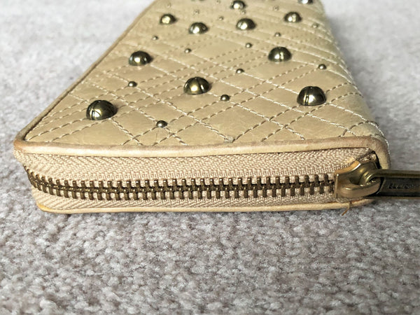 Elliott Lucca Beige Studded Wallet