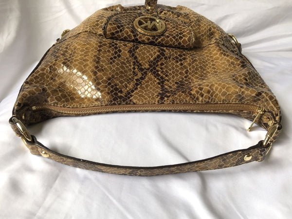 Michael Kors Tan Snakeskin Bag