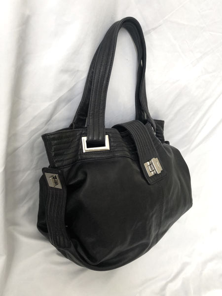 kooba Natasha Black Leather Tote