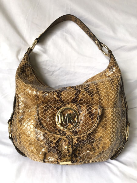 Michael Kors Tan Snakeskin Bag