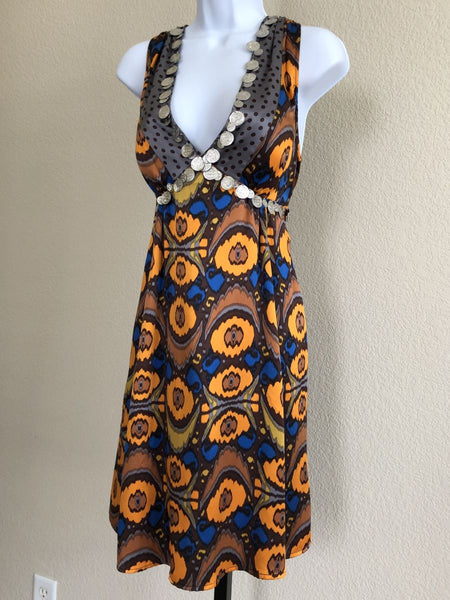 Plenty Tracy Reese Size 2 Brown Silk Dress