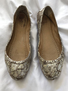 Frye Size 7.5 Carson Metallic Ballet Flat