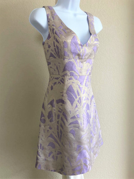 Kate Spade Size 0 Minae Lavender and Gold Dress