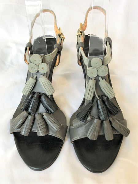 El Caballo Size 5.5 Blue Sandals