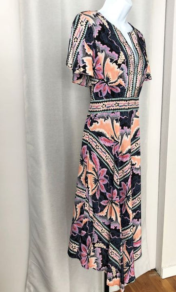 Nanette Lepore Size 6 Silk Floral Dress