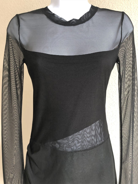 BCBGMaxazria Size XS - NEW - Black Mesh Mini Dress