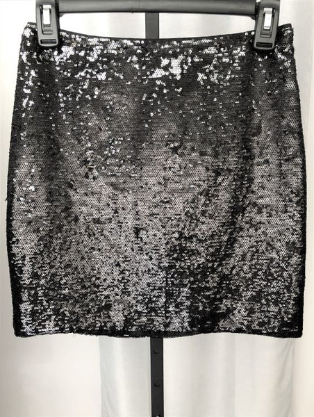 Armani Exchange Size 0 Black Sequinned Mini Skirt