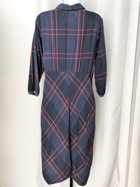 Isabella Sinclair Anthropologie Small Navy Flannel Dress - CLEARANCE