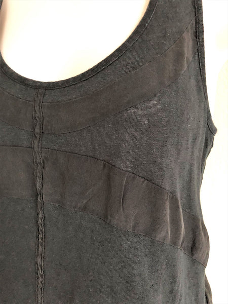 Sandro Size Medium Black Linen Tank Top