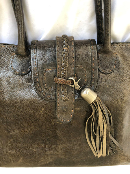 Carla Mancini Brown Leather Tote - CLEARANCE