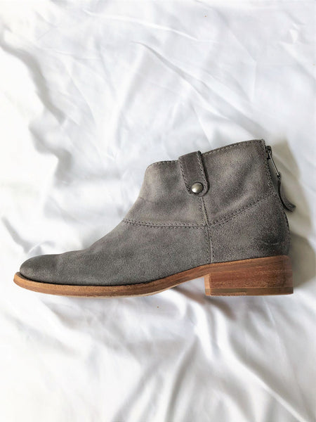 Johnston & Murphy Size 6.5 Gray Suede Boots