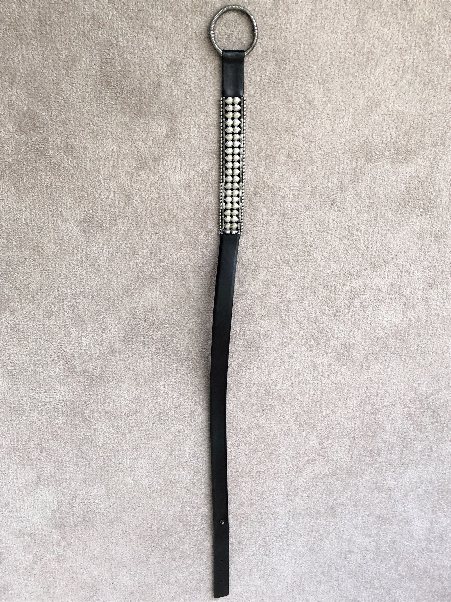 Sandy Duftler belt black tassel size XL Sandy Duftler Spur Belt - 2 main image 3