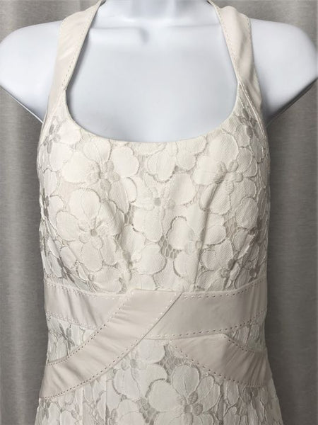 Phoebe Size 6 White Lace Halter Dress - CLEARANCE