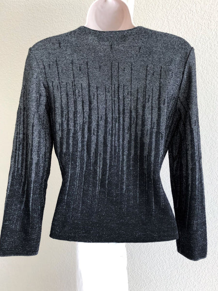 Emanual Ungaro PETITE Gray Metallic Cardigan