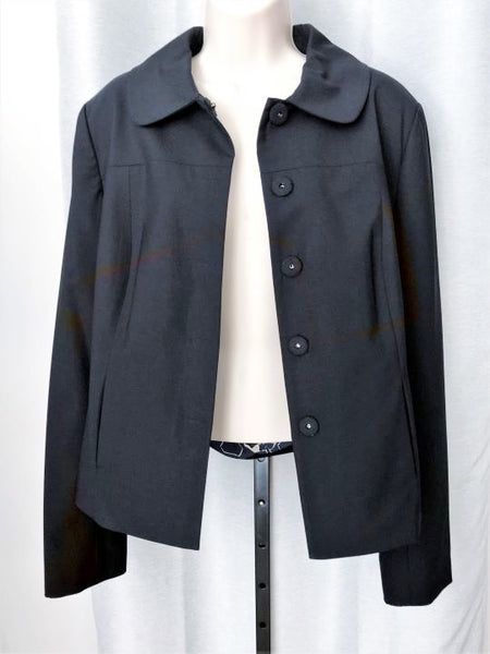 Magaschoni Collection Navy Wool Blazer