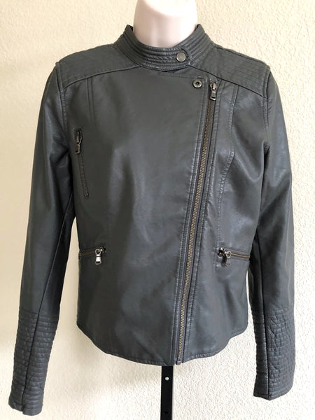 ETT twa for Anthropologie SMALL Vegan Leather Moto Jacket